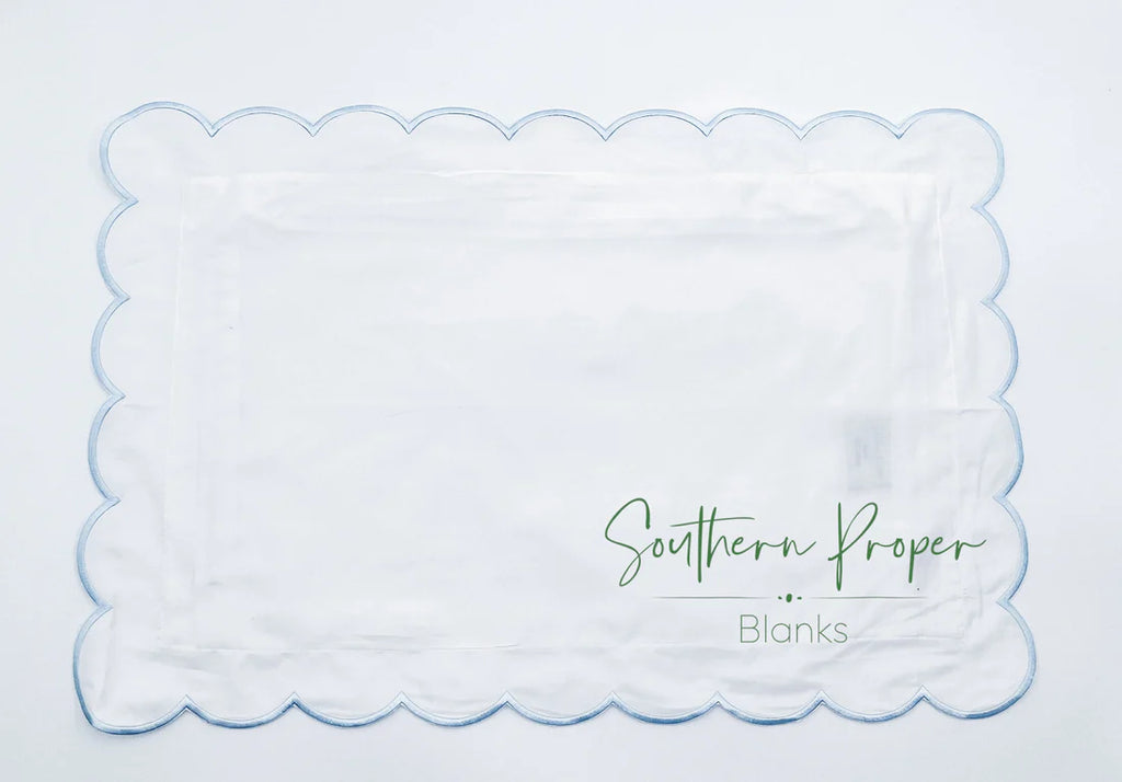 Pillow Case with Scalloped Piping Edge