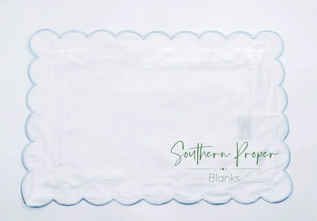 Pillow Case with Scalloped Piping Edge