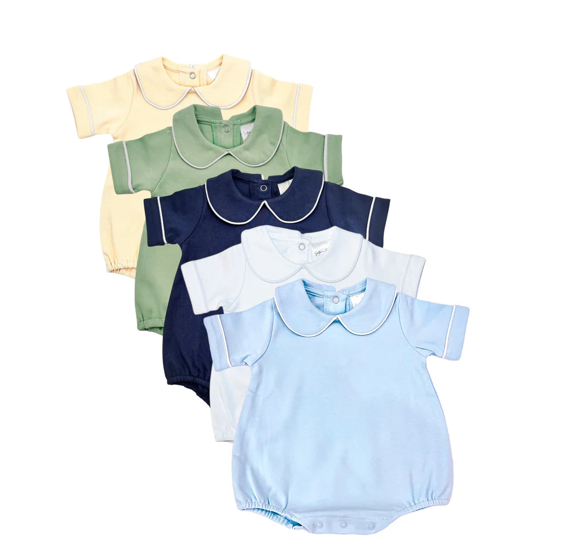 Boy's Piped Short Sleeve Bubble