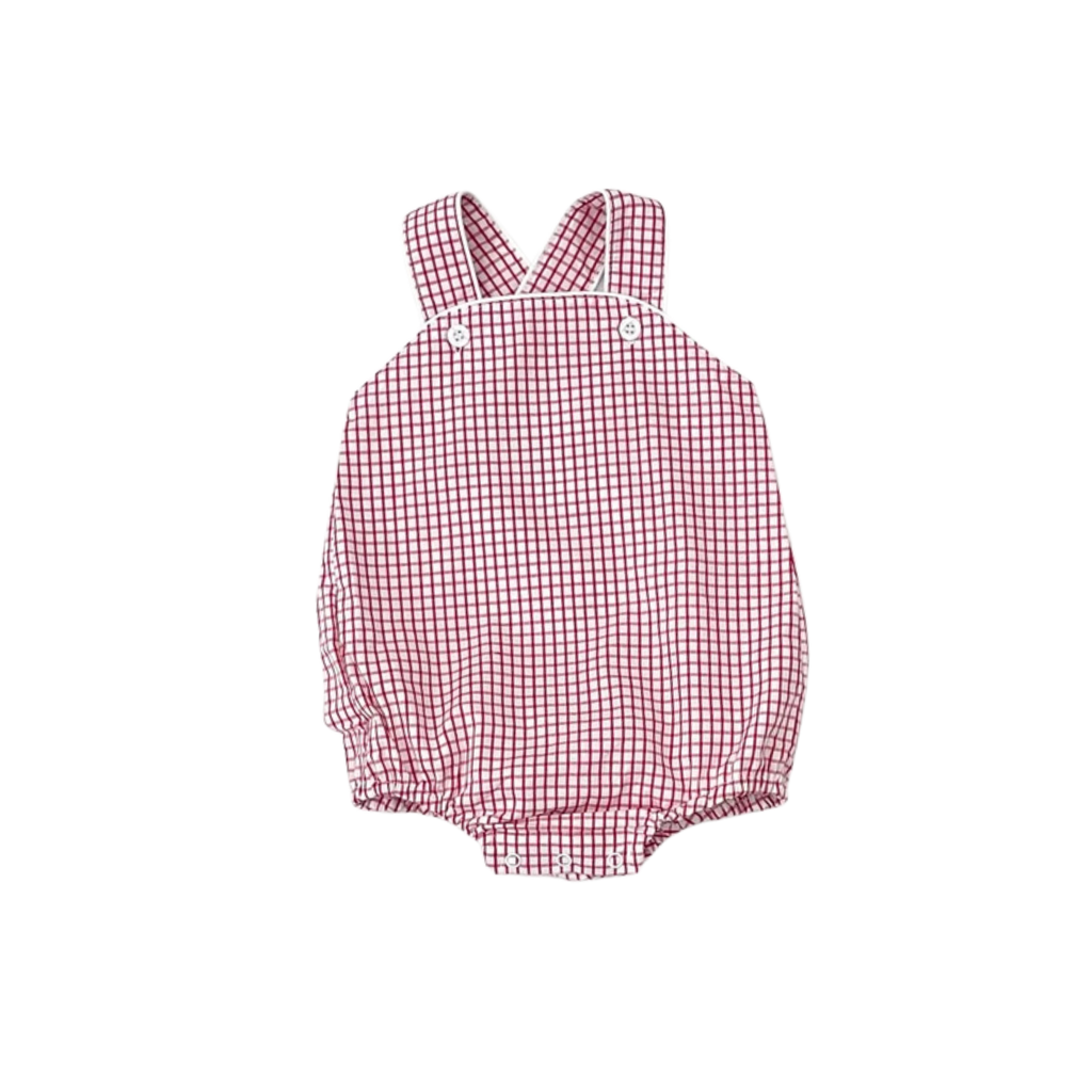 Red Windowpane Sunsuit