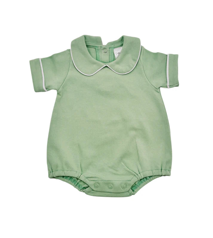 Boy's Piped Short Sleeve Bubble