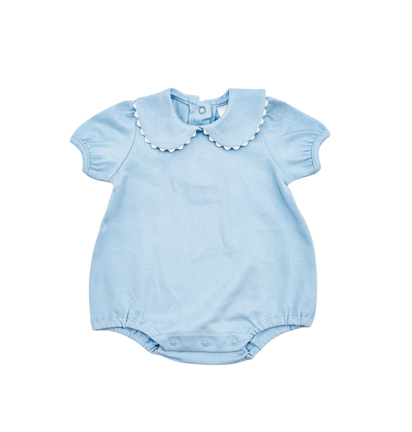 Girl's Scalloped Short Sleeve Bubble
