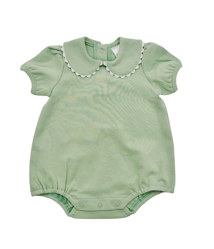 Girl's Scalloped Short Sleeve Bubble