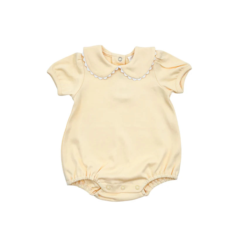 Girl's Scalloped Short Sleeve Bubble