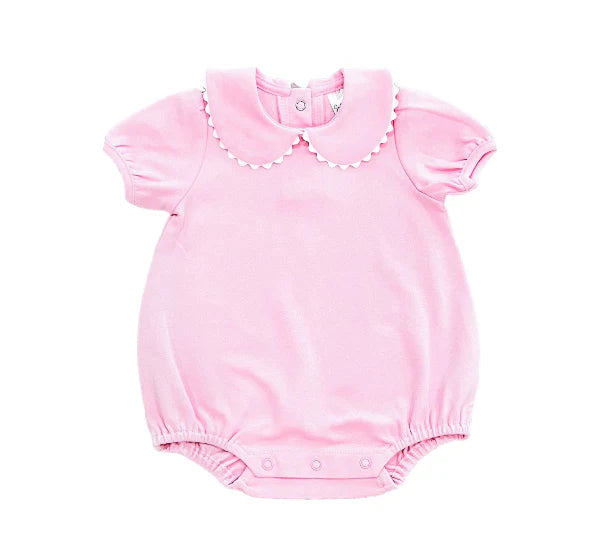 Girl's Scalloped Short Sleeve Bubble
