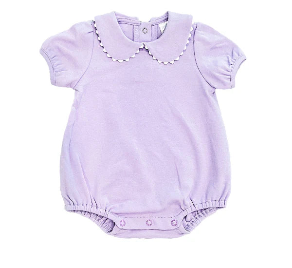 Girl's Scalloped Short Sleeve Bubble