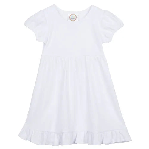 Short Sleeve Empire Waist Ruffle Dress