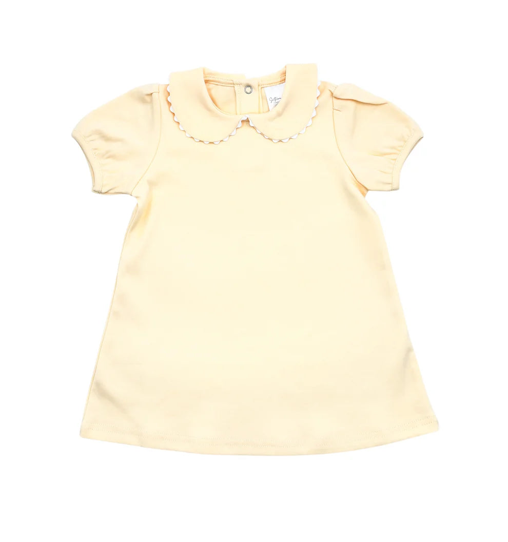 Girl's Scalloped Short Sleeve Dress